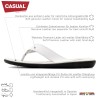Seitenansicht Herren Zehentrenner Sandalen weiß mit ergonomischem Schnitt und leichter PU-Sohle