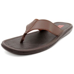 Herren Leder Zehentrenner dunkelbraun Flip Flops Spanien