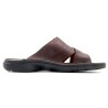 Komfortable Herren Leder Sandalen Dunkelbraun Made in Portugal