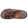 Men's brown walking sandals with soft leather lining
