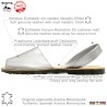 Damen Avarca Sandalen Matt Silber Metallic aus weichem Leder