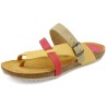Women's leather cork sandals with anatomical footbed