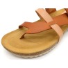 Anatomisches Echtleder-Fußbett Damen Sandalen Braun