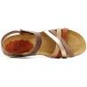 Comfortable women's wedge sandals with anatomical footbed and Velcro fastener