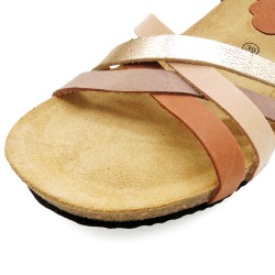 Vielseitige Damen Leder Sandalen mit Korksohle – perfekt für Sommer, Urlaub und Alltag