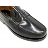 Men's Penny Loaffer Leather black Dress Shoes welted Leather Sole MARTTELY hand-Made In Spain discount