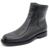 Men's black leather boots warm lined winter ankle boots made in Spain