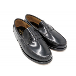 Handmade Men's Loafers welted Leather Sole black Dress Shoes MARTTELY Made In Spain spanish goodyear