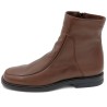 Men's dark brown leather winter ankle boots with AIR SYSTEM