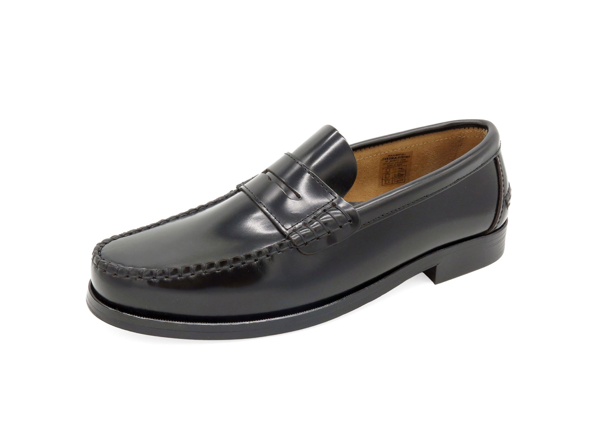 Men's Leather Business Loafers – COMFORT Stitched Slip-on Shoes with Leather Sole – Black