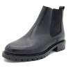 CASUAL Damen Chelsea Boots in Schwarz aus hochwertigem Echtleder mit elastischen Einsätzen