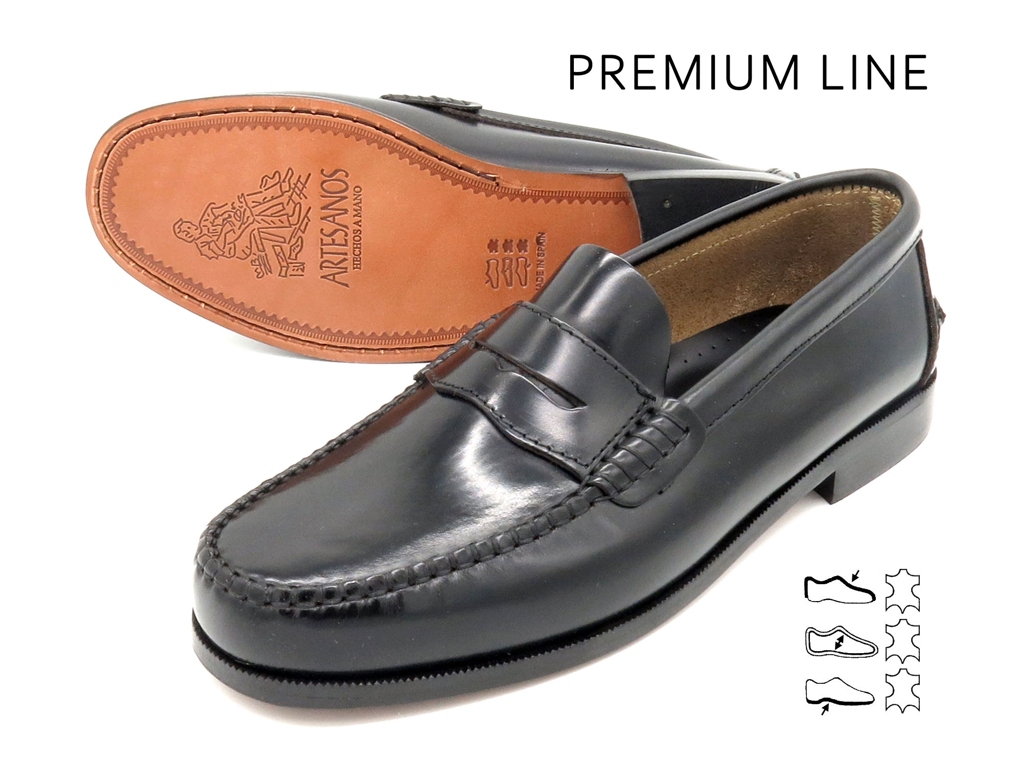 Mens dress shoes with leather soles Goodyear welted  business Penny Loafers black 79.99€ free delivery