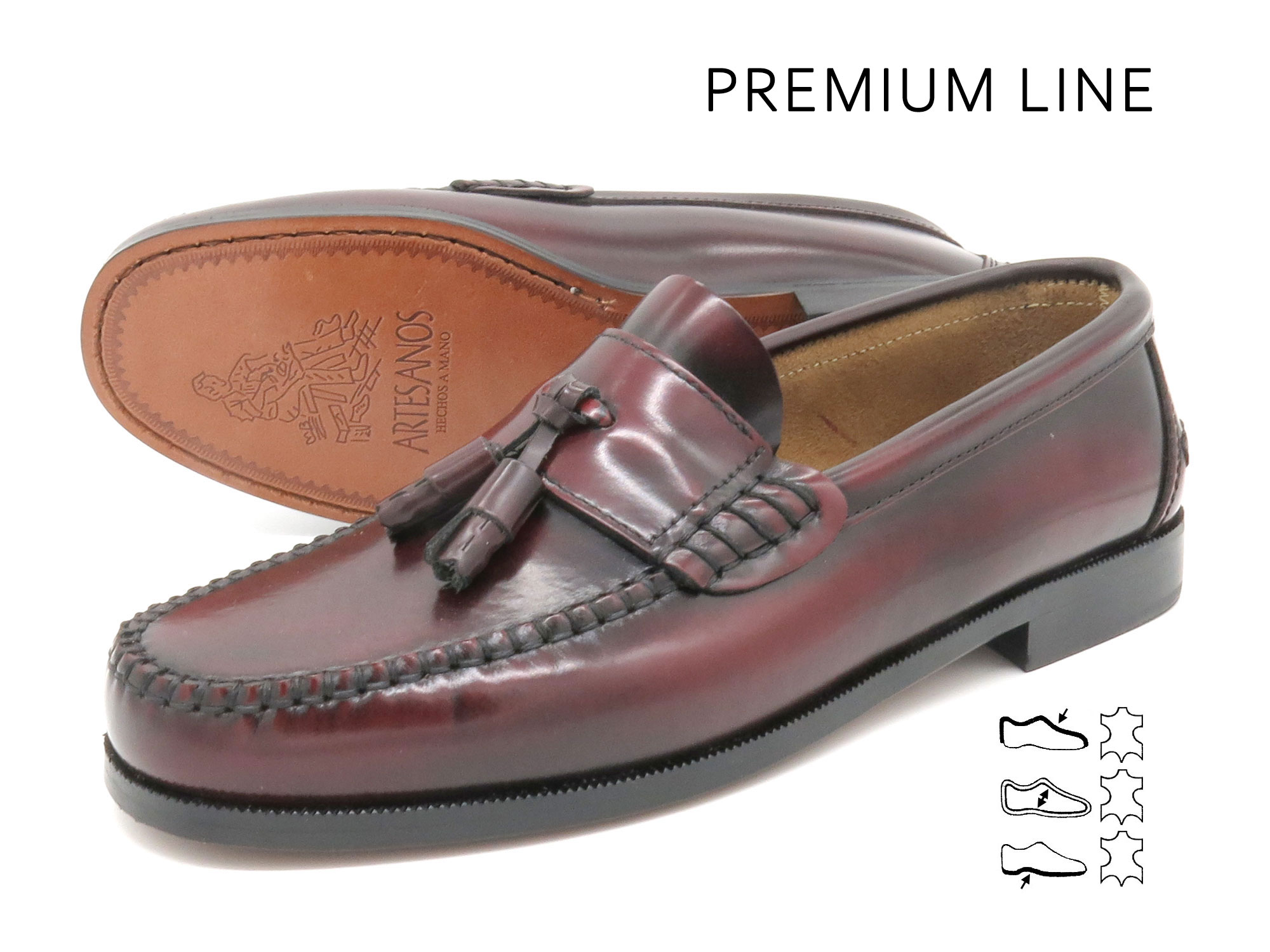 Mens tassel loafers Goodyear welted pull-on dress shoes with leather soles burgundy red bordeaux 79.99€ free delivery