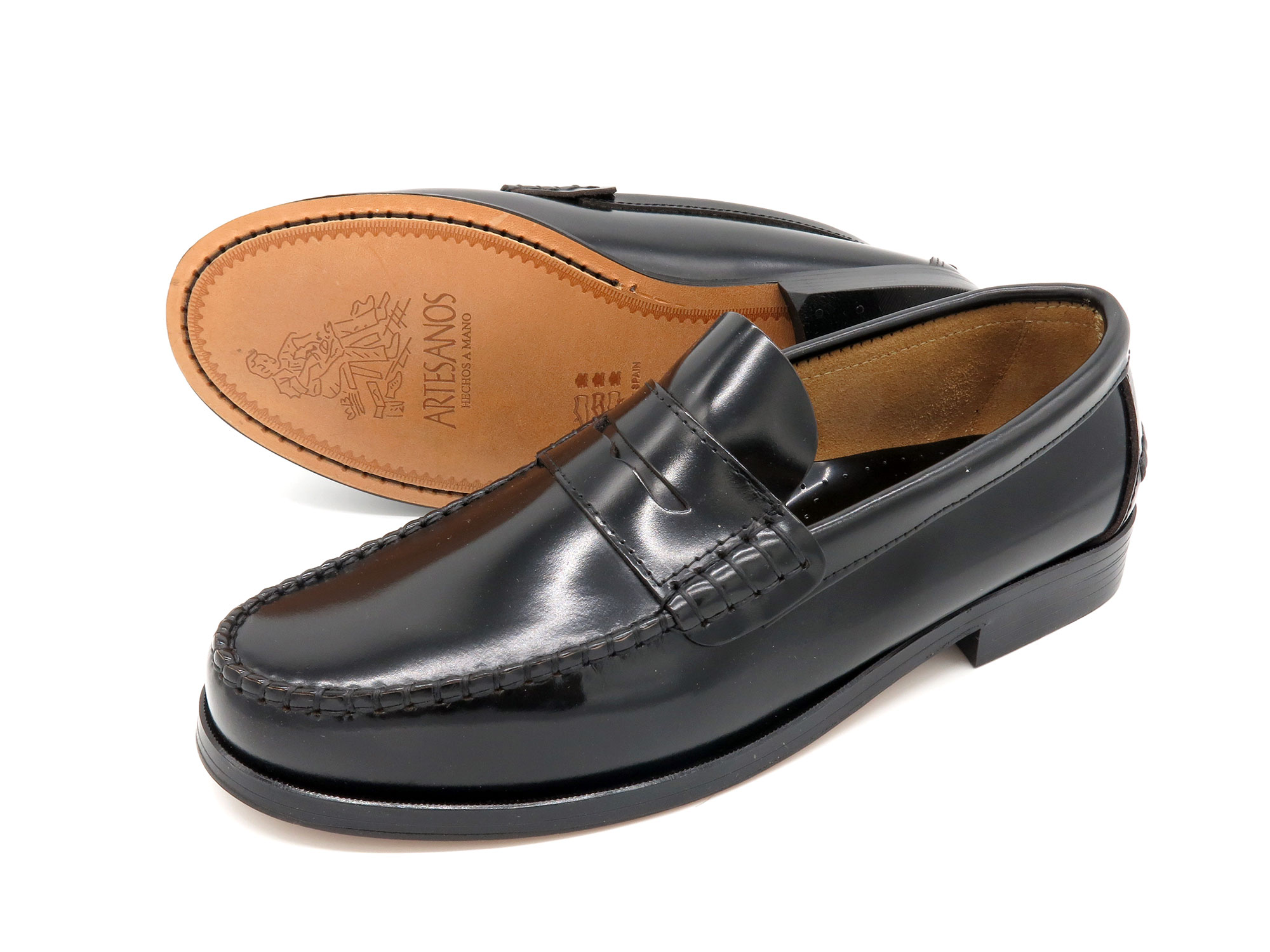 Men's dress shoes with leather soles Goodyear welted business loafers black 74.99 € free delivery